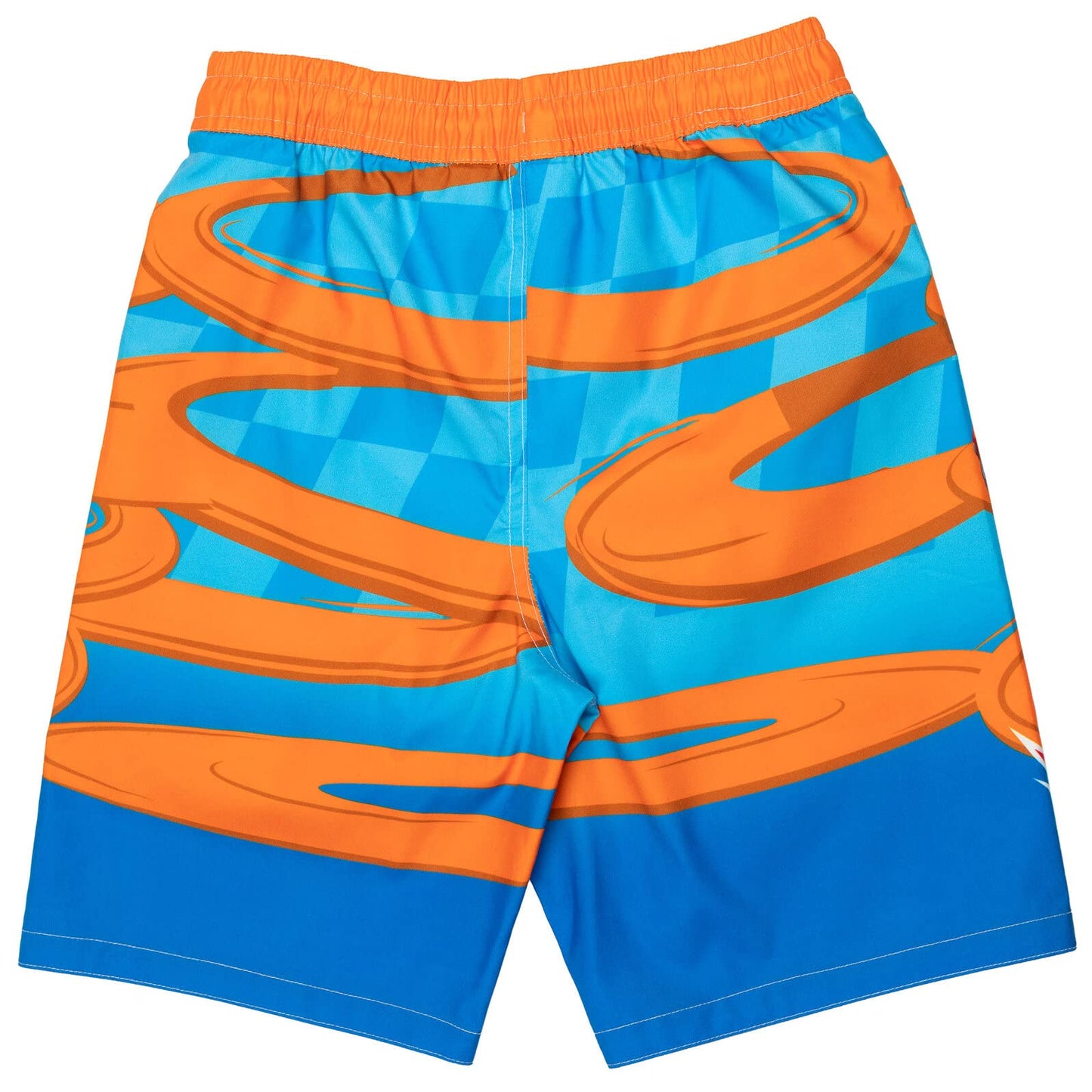 Hot Wheels Little Boys Raglan Pullover Swim Rash Guard Swim Trunks Blue 5