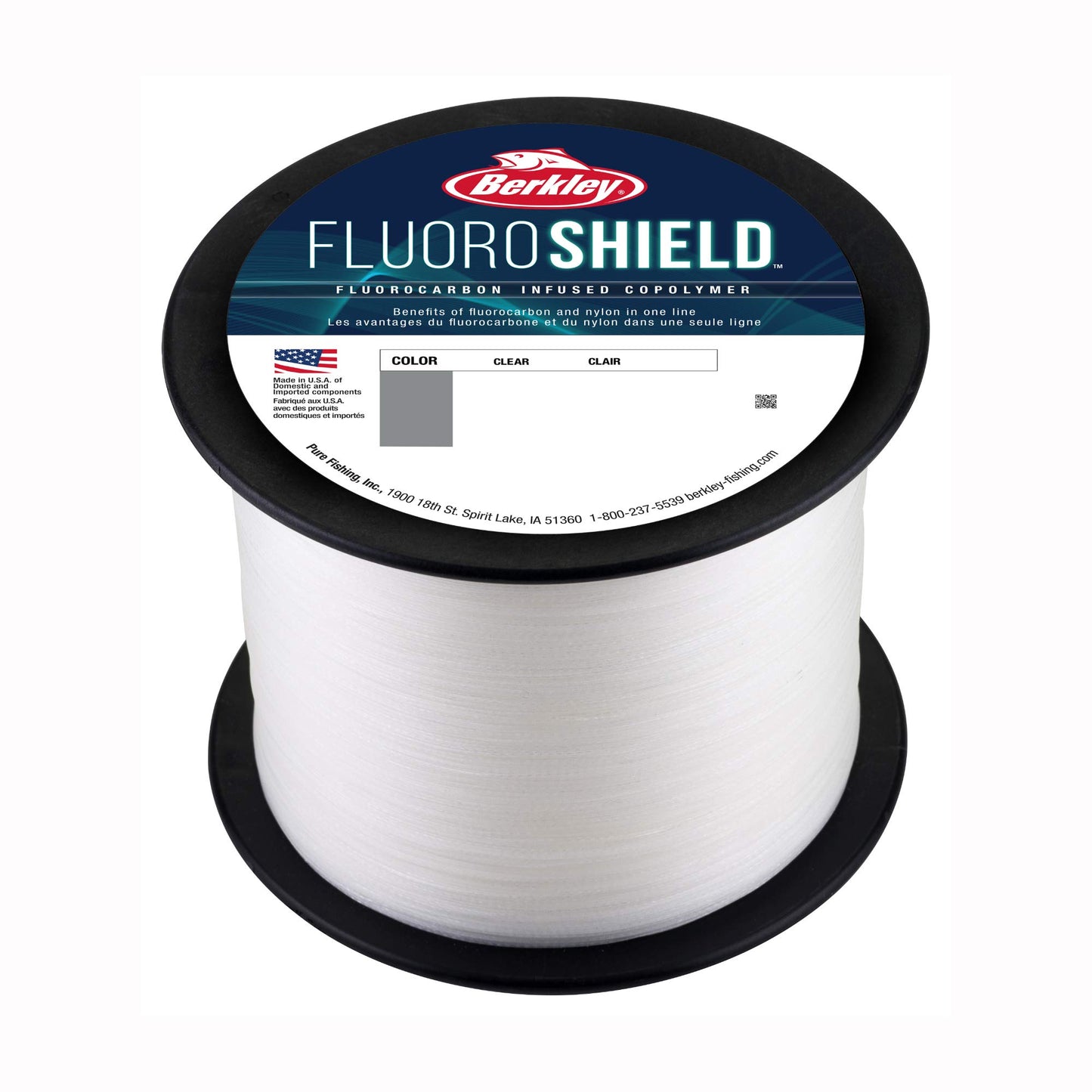 Berkley FluoroShield™, Clear, 4lb | 1.8kg, 3000yd | 2743m Fishing Line, Suitable for Freshwater Environments