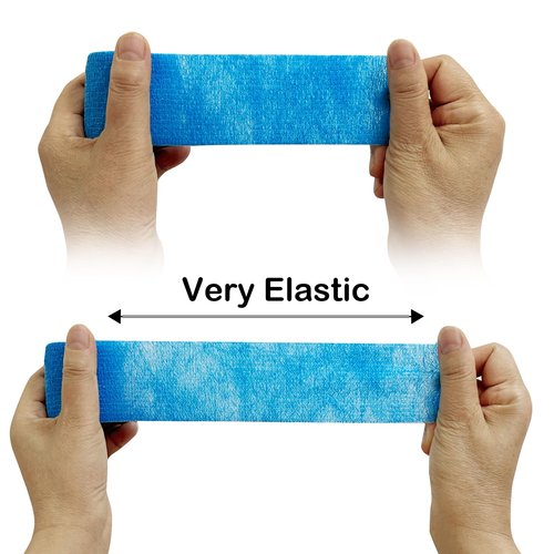 Lusy DM 36 PCS Self Adhesive Bandage Wrap 2" X 5 Yards Elastic Cohesive Bandage Wrap Bandage Wrap Rolls Elastic Self-Adherent Tape for Stretch Athletic, Sports, Wrist, Ankle (Black)