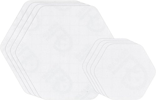 GEAR AID Tenacious Tape Hex – Clear Repair Patches for Outdoor Gear | 8 Peel-and-Stick Patches (4x2.5” & 4x1.5”)