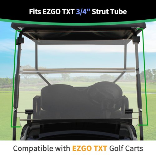 Golf Windshield Sash Clips Kit for EZGO TXT 1994-2013, Fit 3/4" (0.75 inch) Side Struts Tube Windshield Retaining Clips OEM #EGWHC12, EGWHC10 618485 (Not Fit EZGO RXV)