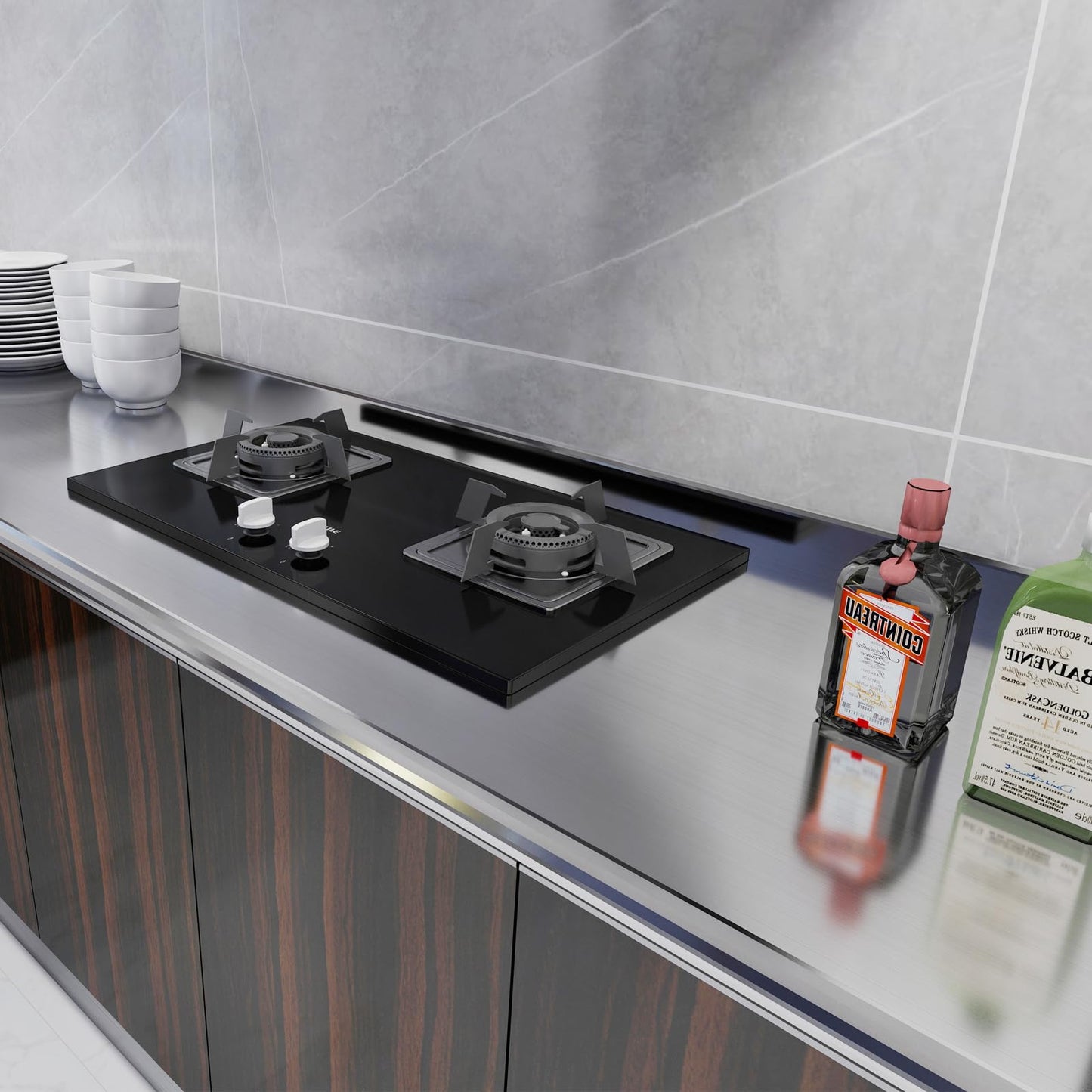 Uooar Silver Stainless Steel Contact Paper 15.7"×120" Peel and Stick Metallic Wallpaper for Countertop Fridge Dishwasher Cabinets