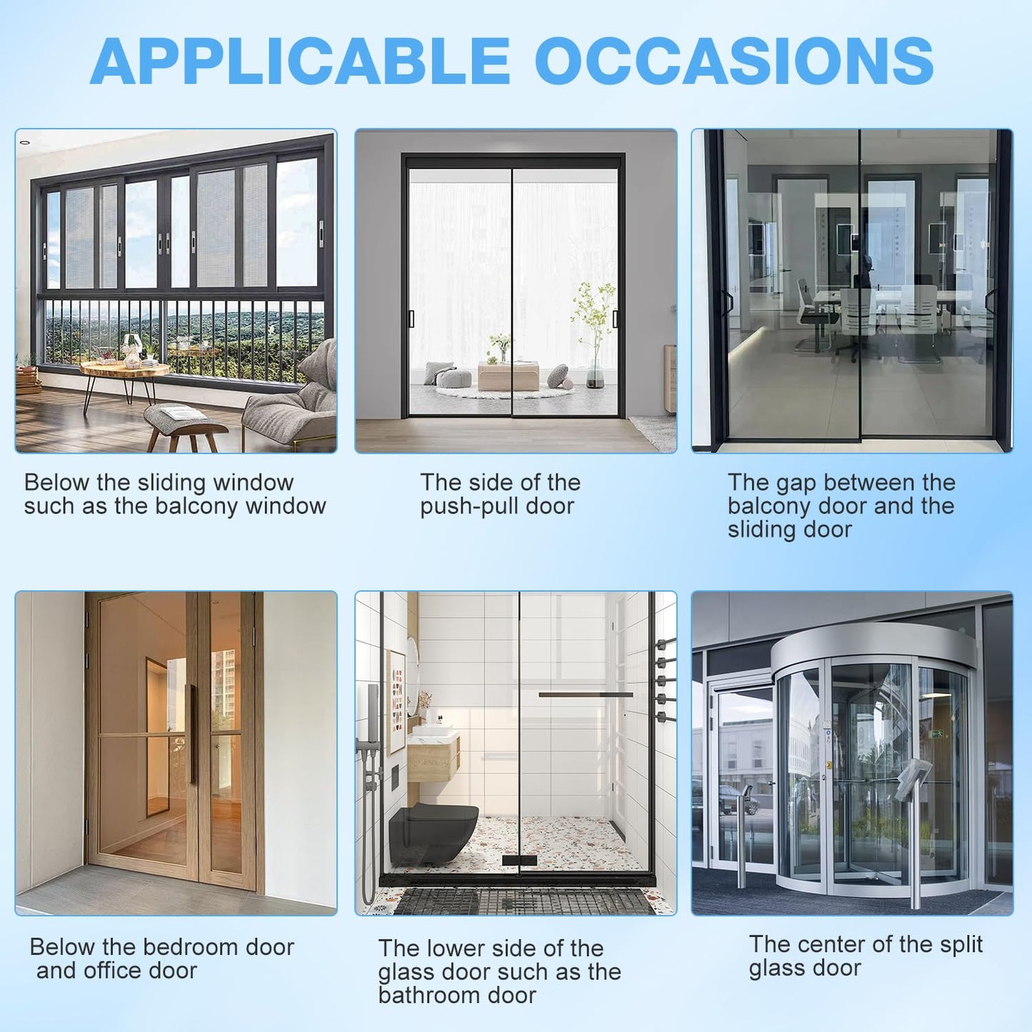 Window Sealing Strip,Self Adhesive Weather Stripping,5M/16ft Silicone Feet Silicone Seal Strip,Door Seal Strip for Gaps of House, Glass Shower, Window, Weatherproof Soundproof (45MM)