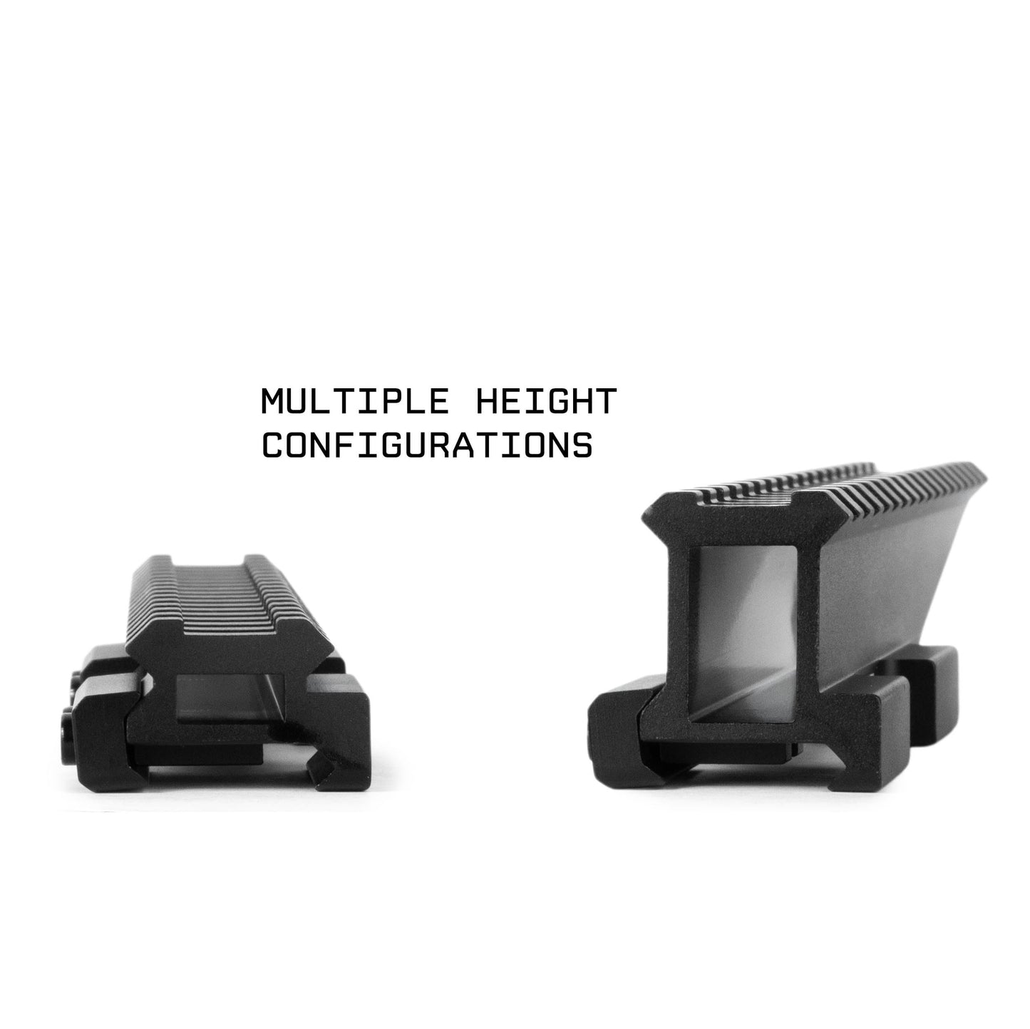 Monstrum Shrapnel Extended Picatinny Riser Mount with Recoil Stop Base | 25 Slot 10 inch Extra Long | Low Profile