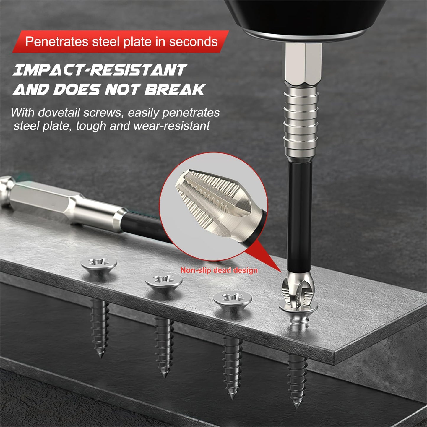 High Magnetic Screw Drill Bit, Strong Magnetic Durability Screwdriver Drill Bit Set, Anti-Slip Drill Bit Set, 25 50 65 70 90 150mm