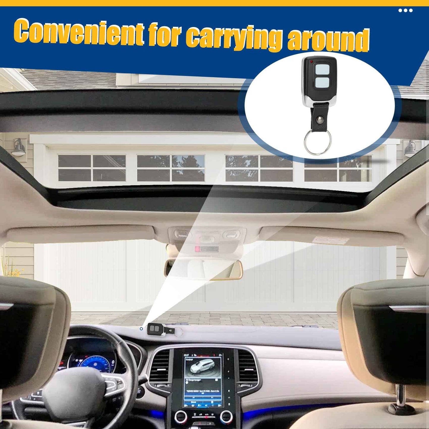 3 Garage Door Opener Remote, for liftmaster Craftsman Chamberlain Garage Door Opener Remote Universal, Work with Yellow Purple Red Orange Green Learn Button, 893max 893lm 890max 891lm