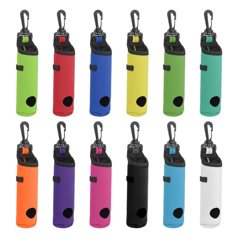 PATIKIL Golf Ball Carry Bag, 12 Pack Golf Tee Holder Pouch Portable Neoprene Golf Ball Holder with Clip for Men and Women Storage, Multicolor