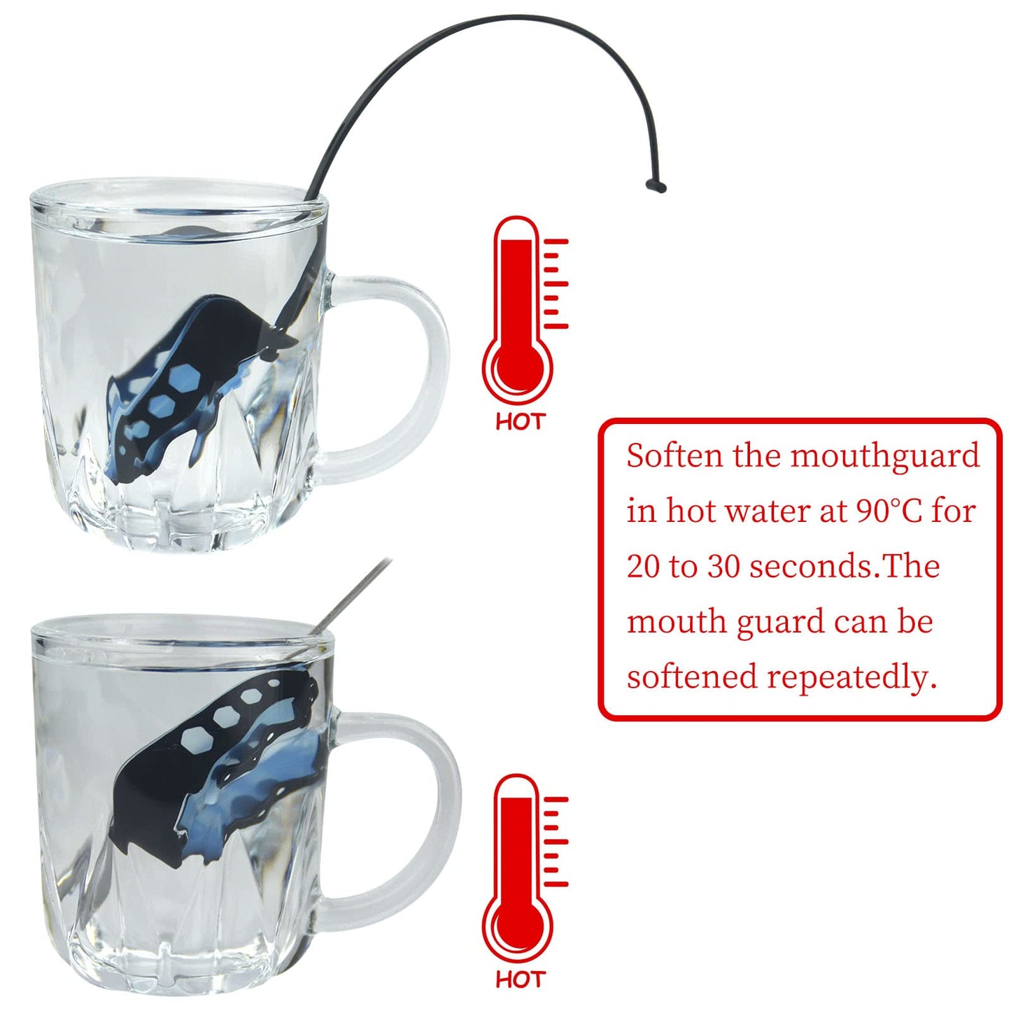 Football Mouthguard,4 Pack Braces Mouthguards with Strap Fit Youth, Sports Mouth Guard Youth and Adults Mouth Guard for Football, Boxing, Taekwondo, Sanda, Basketball, Lacrosse, Rugby Matches (Large)