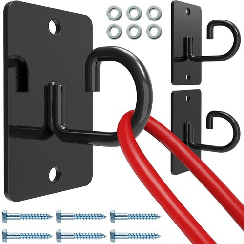 KOMOHOM (3PCS) Wall Mount Workout Anchors,Resistance Band Wall Anchor,Space Saving Wall Mount Workout Anchors for Home Gym Workouts，Body Weight Straps, Suspension Training, Exercise,Stretching,Yoga