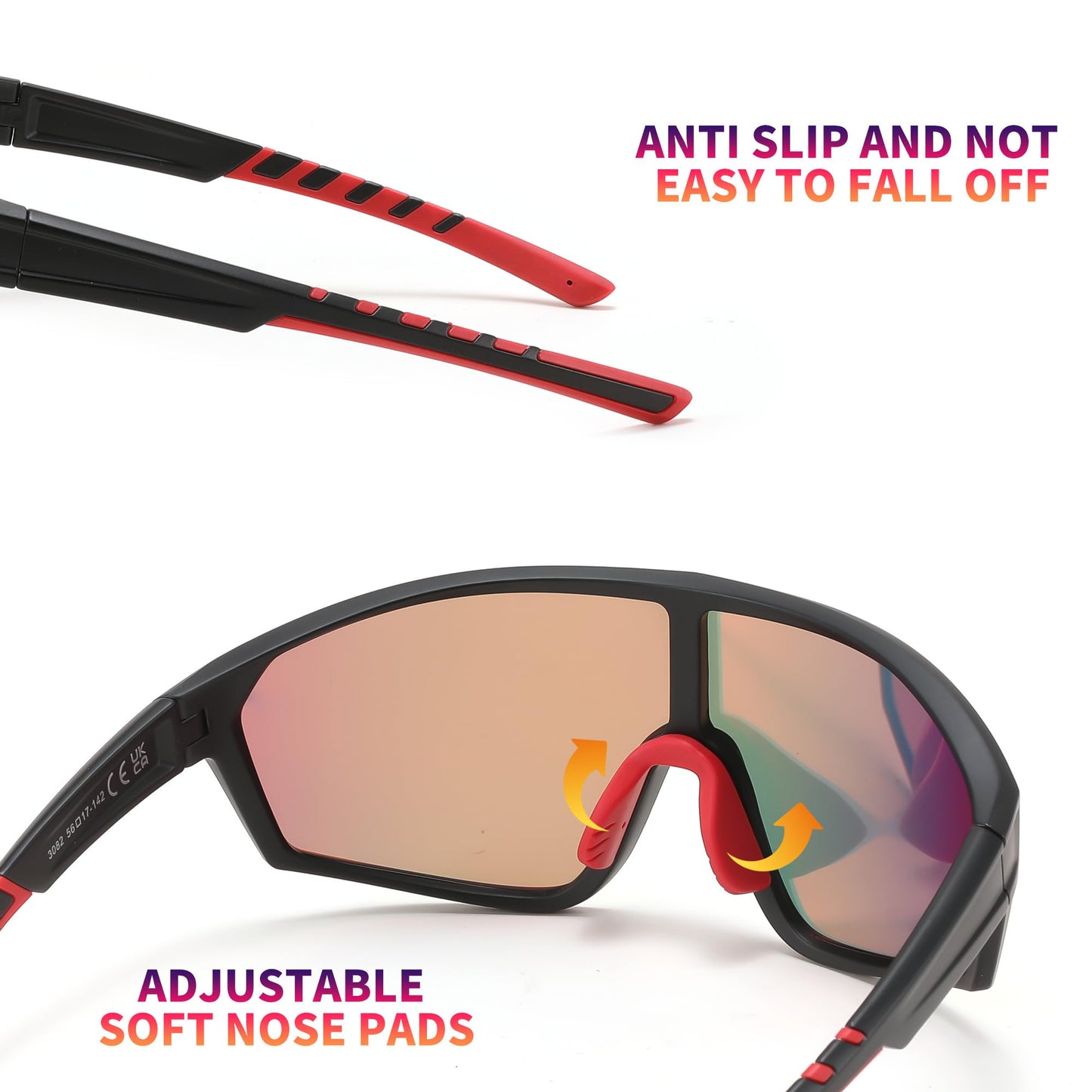 FEISEDY Polarized Sports Sunglasses for Men Women Cycling Running Fishing Tac Glasses UV400 Protection B1125