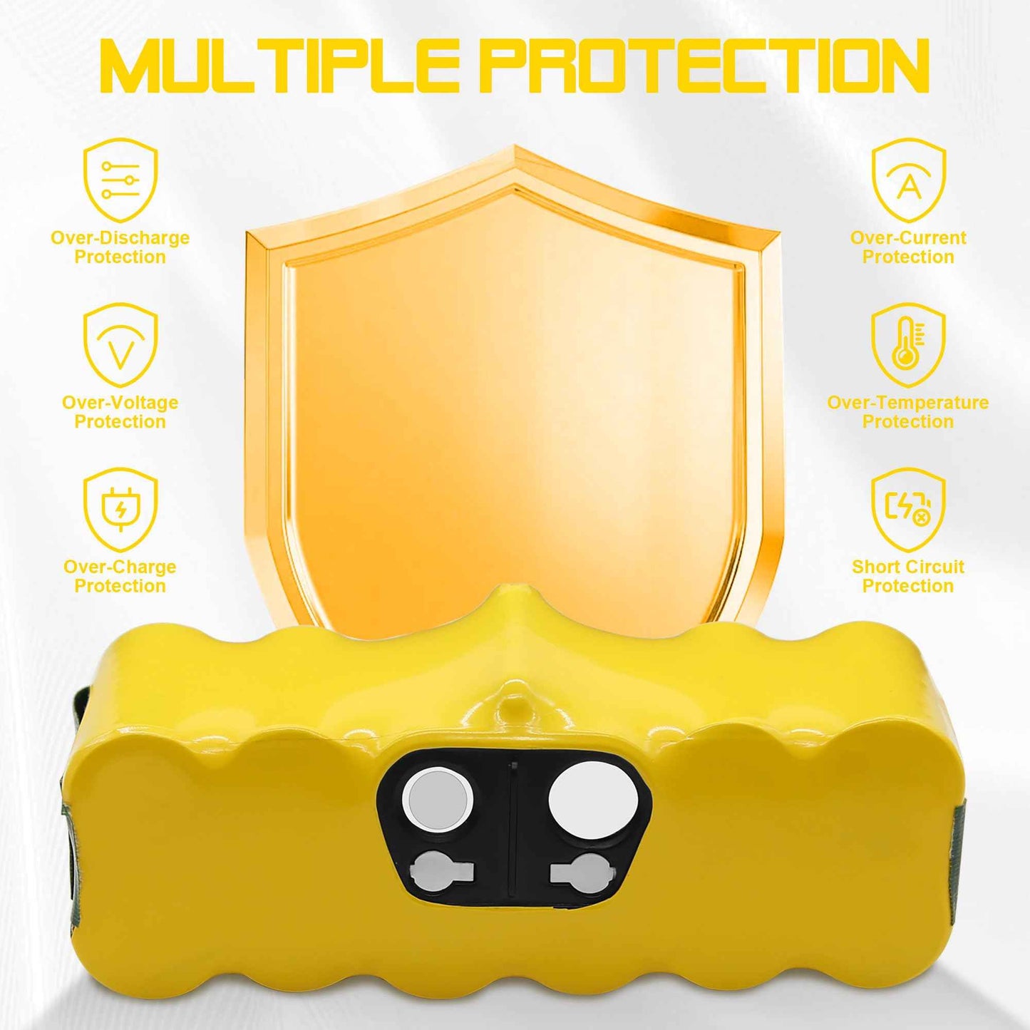 5000mAh 14.4V Replacement for Irobot Roomba 14.4V NI-MH Battery Compatible with iRobot Roomba 500 600 700 800 900 Series 510 531 535 540 550 552 560 570 580 595 620 650 660 760 770 780 790 870