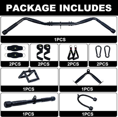 LAT Pulldown Attachments - Premium Cable Machine Accessories for Home Gym Workouts