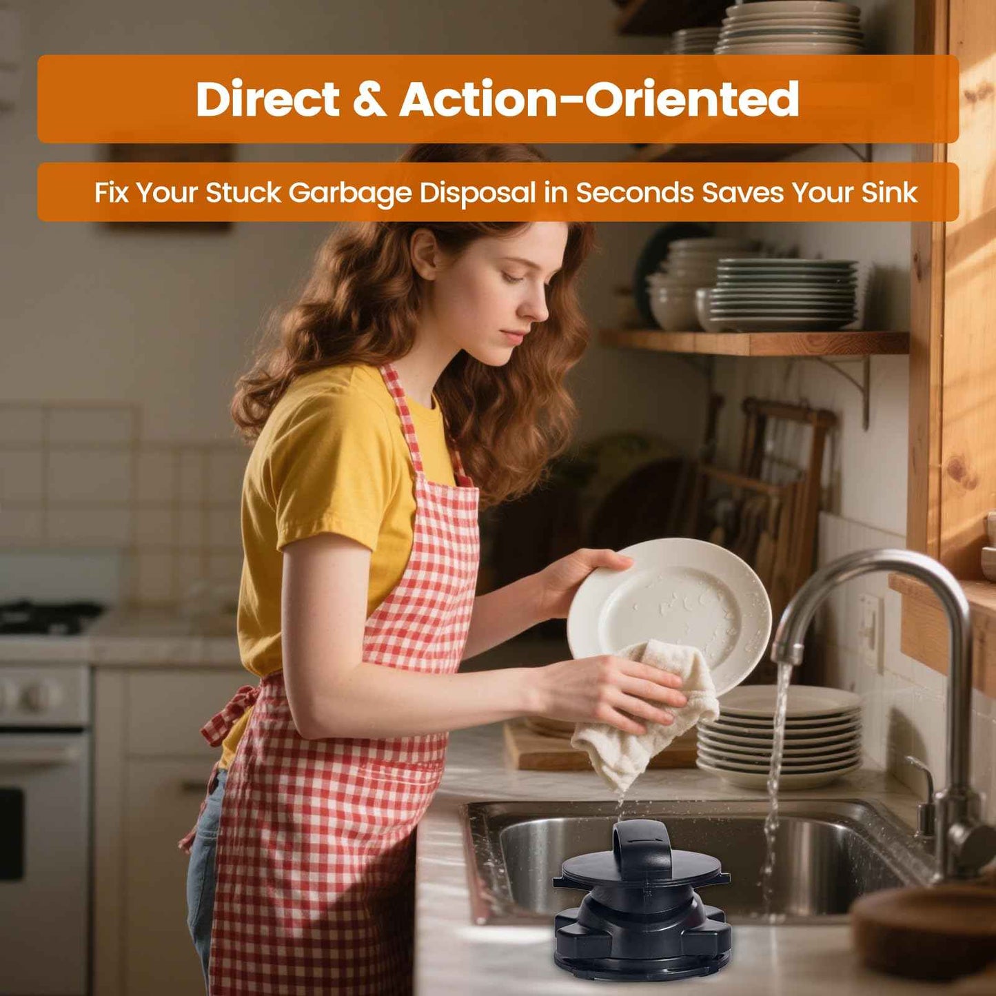 Garbage Disposal Magnetic Stopper 75257 for ISE Cover Control & Pro Cover Control Disposer, Replaces 75052/74094/74052/74275, ABS Black