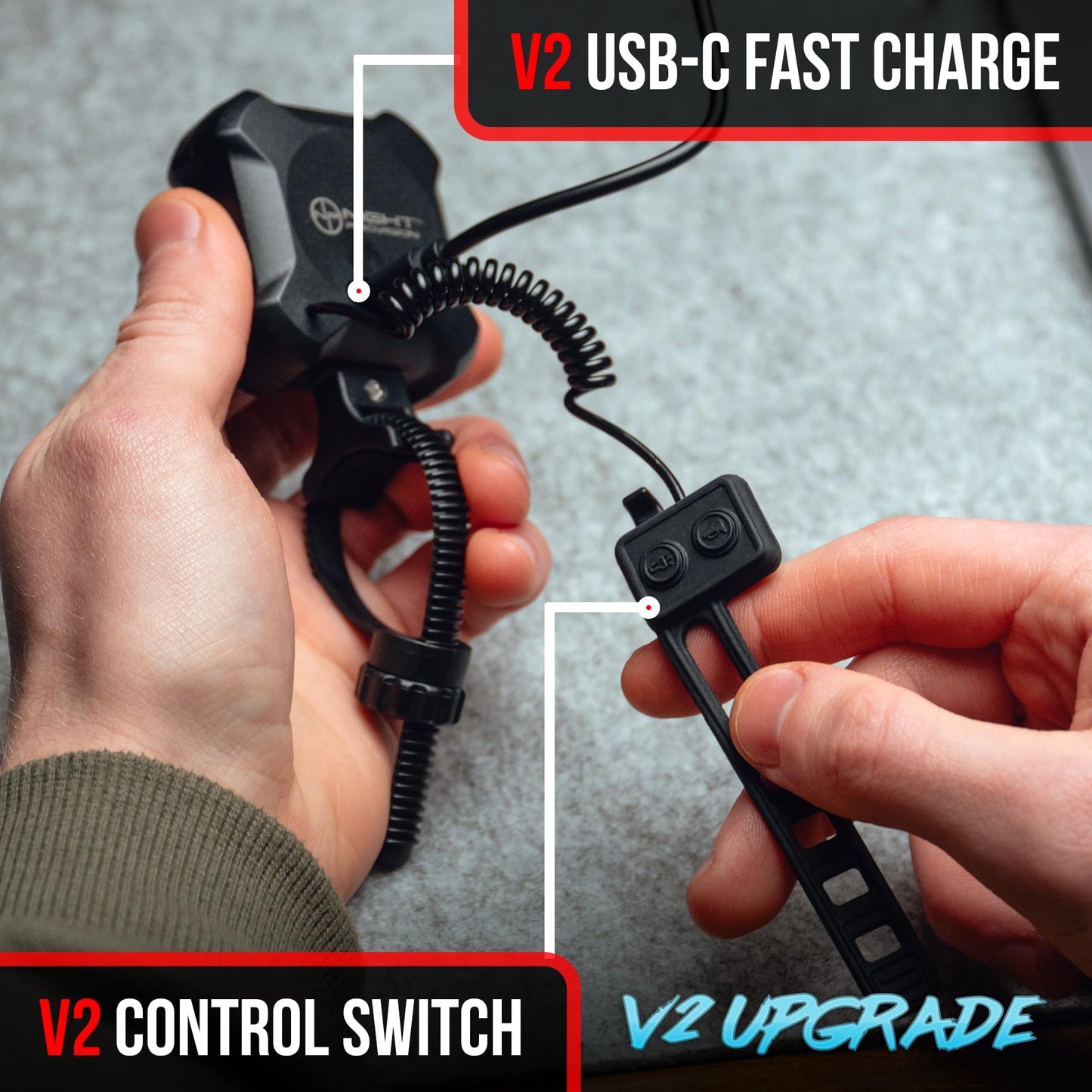 [NEW V2] ZIREN 140dB Loud Bike Horn & LED Light, Loudest Electric Bicycle Horn, New V2 Control Switch, USB-C Rechargeable Horns + Bike Lights Front and Back Set for Adults Kids Scooter Ebike
