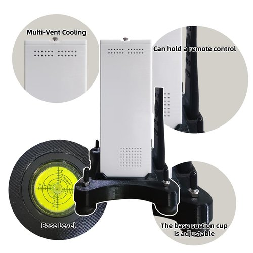Leveling Stand with Protective Shield for Square Golf Launch Monitor | Heat-Resistant & All-in-One Simulator Case (Indoor/Outdoor Use)