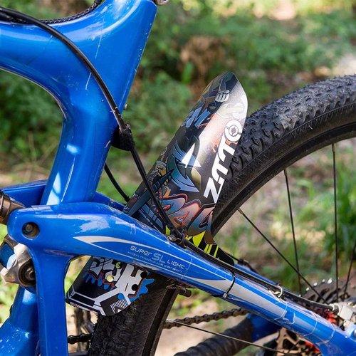 Farbetter Bike Fender, MTB Mud Guard Front and Rear Compatible Bicycle Mud Guard Set Downhill Mountain Bike Mudguard Fits 26, 27.5, 27.5+, 29 Inch Bicycle (Blue)