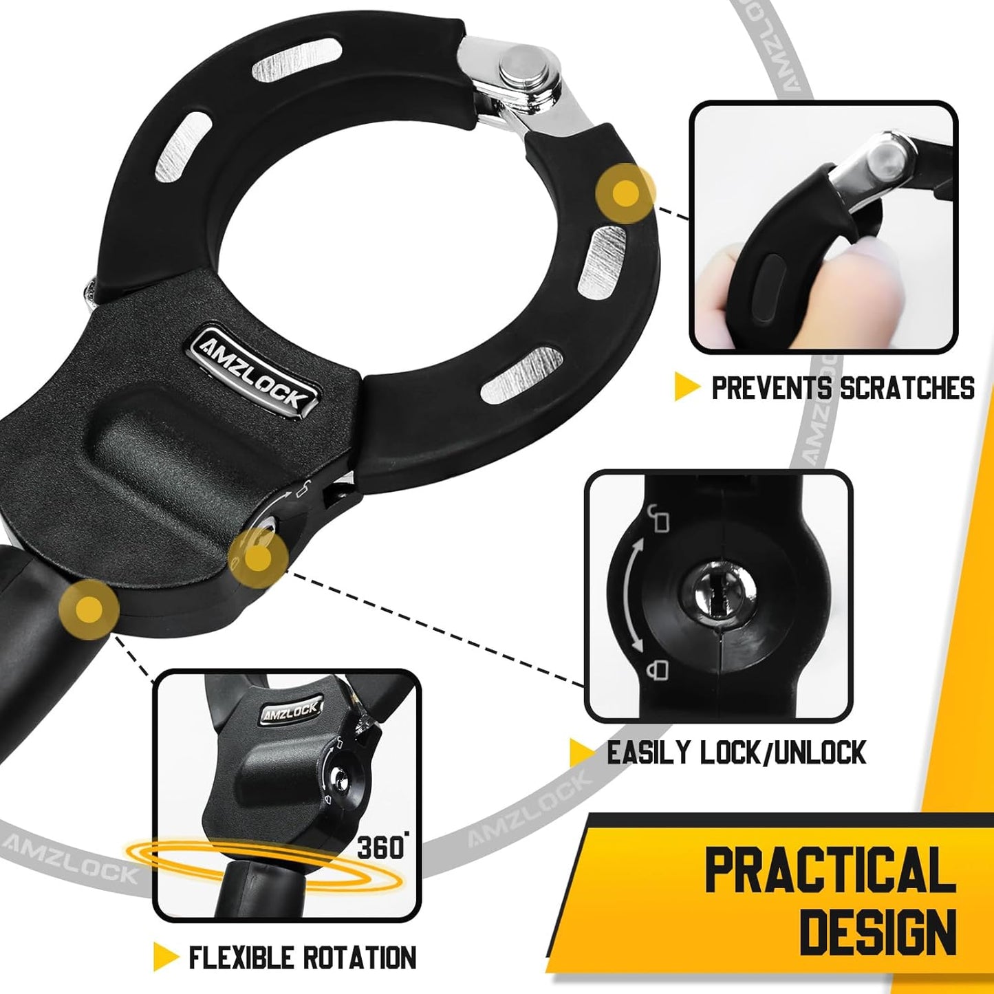 Skiennix Heavy-Duty Scooter Lock - 5/16" Anti-Theft Chain for Electric Scooters, E-Bikes & Bicycles | 29.5" (75cm)