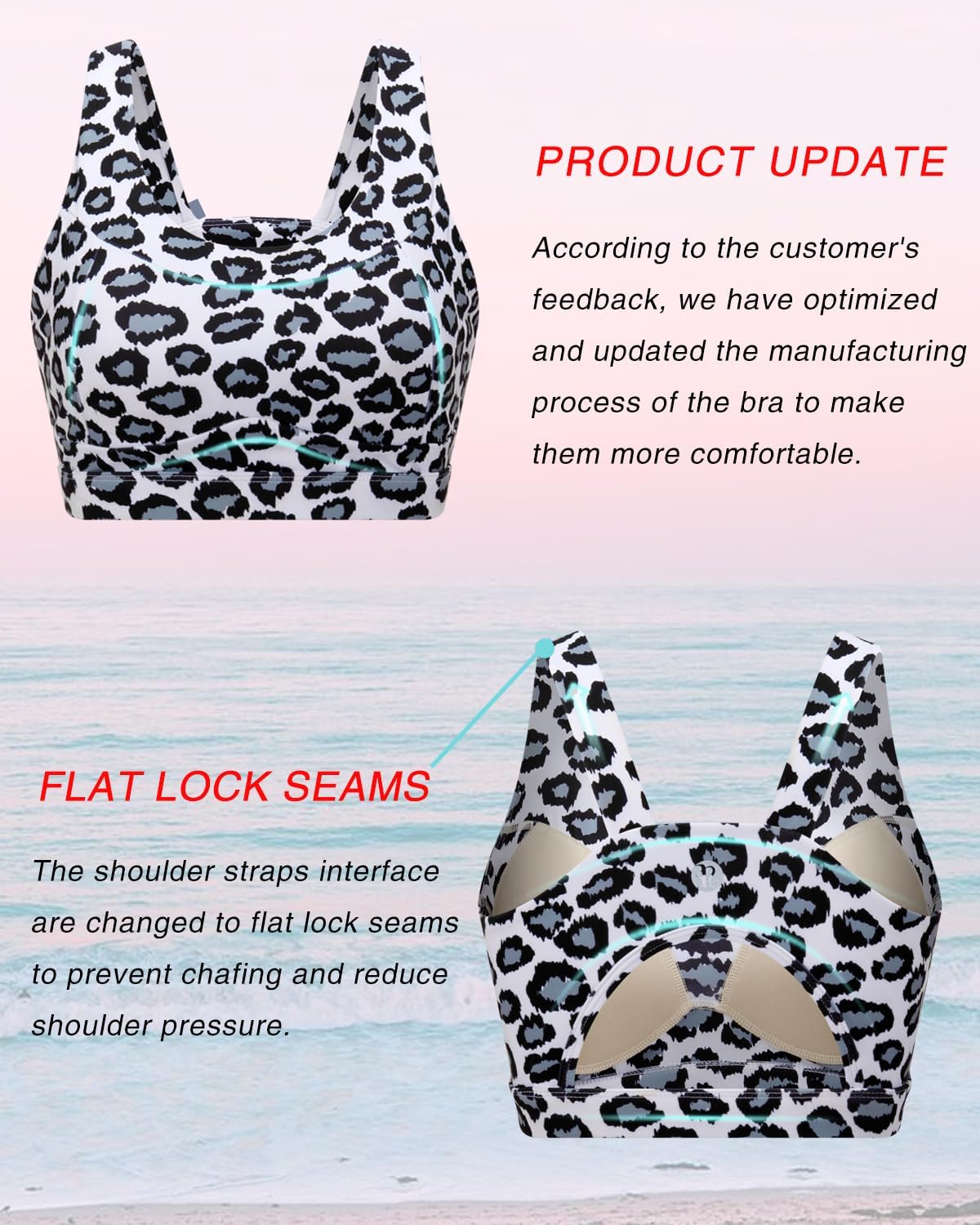 RUNNING GIRL High Impact Sports Bra - Racerback Workout Crop Top for Women | Push-Up Longline Design