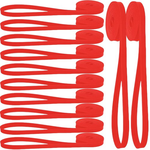 12 Pcs Resistance Bands - Pull Up Assist, Strength Training & Physical Therapy for Home Gym | Exercise Loop Bands for Men & Women (Red15-35lbs)