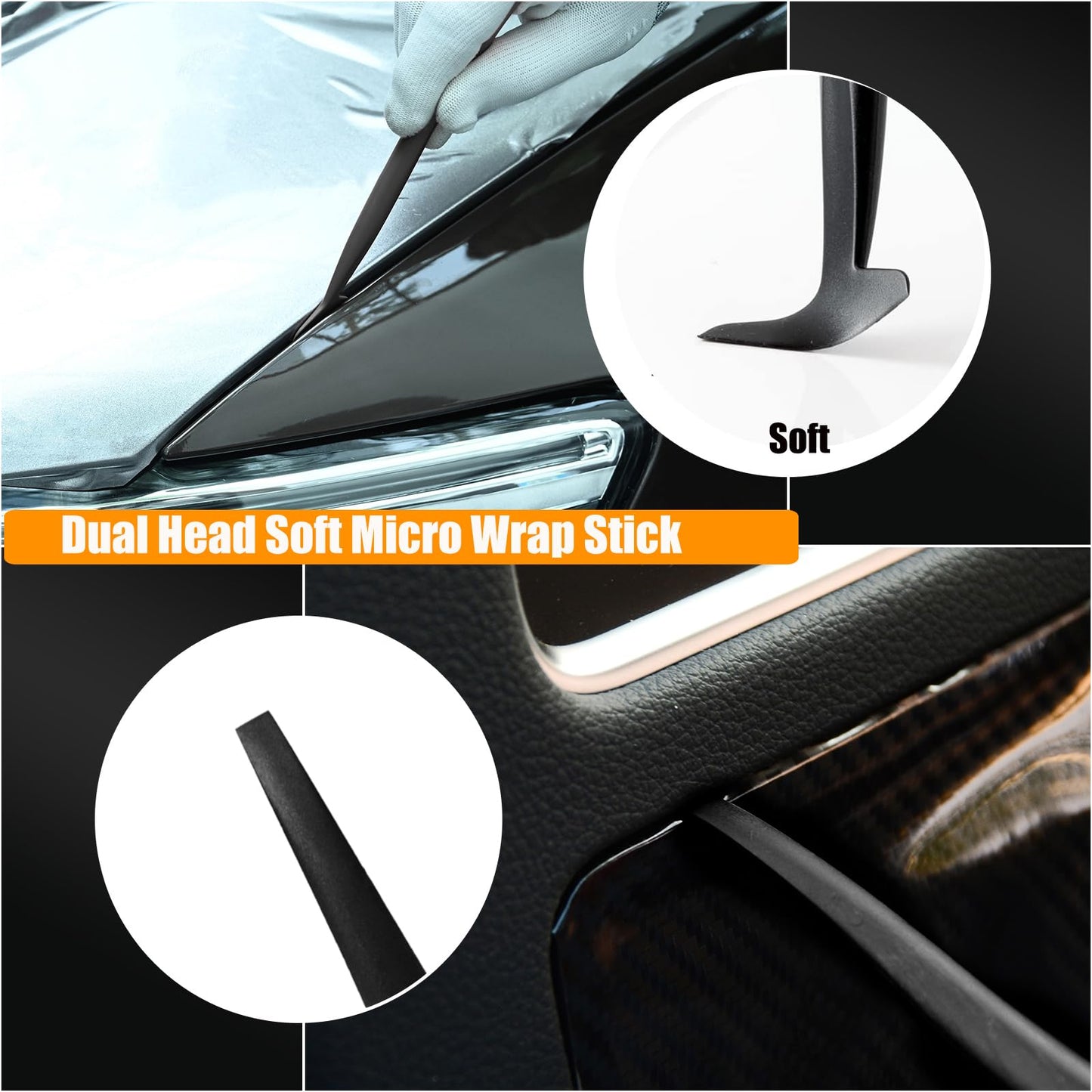 EHDIS Wallpaper Smoothing Tool Kit with Sponge Seam Roller, Vinyl Squeegee,Cutting Tool for Peel and Stick on Contact Paper,Window Tint Film,Decal,Graphics Installation