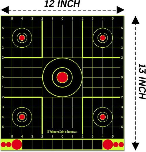 ATFLBOX 12x12 Inch Splatter Paper Targets - Adhesive Shooting Targets for Air Gun, Rifle & Pistol