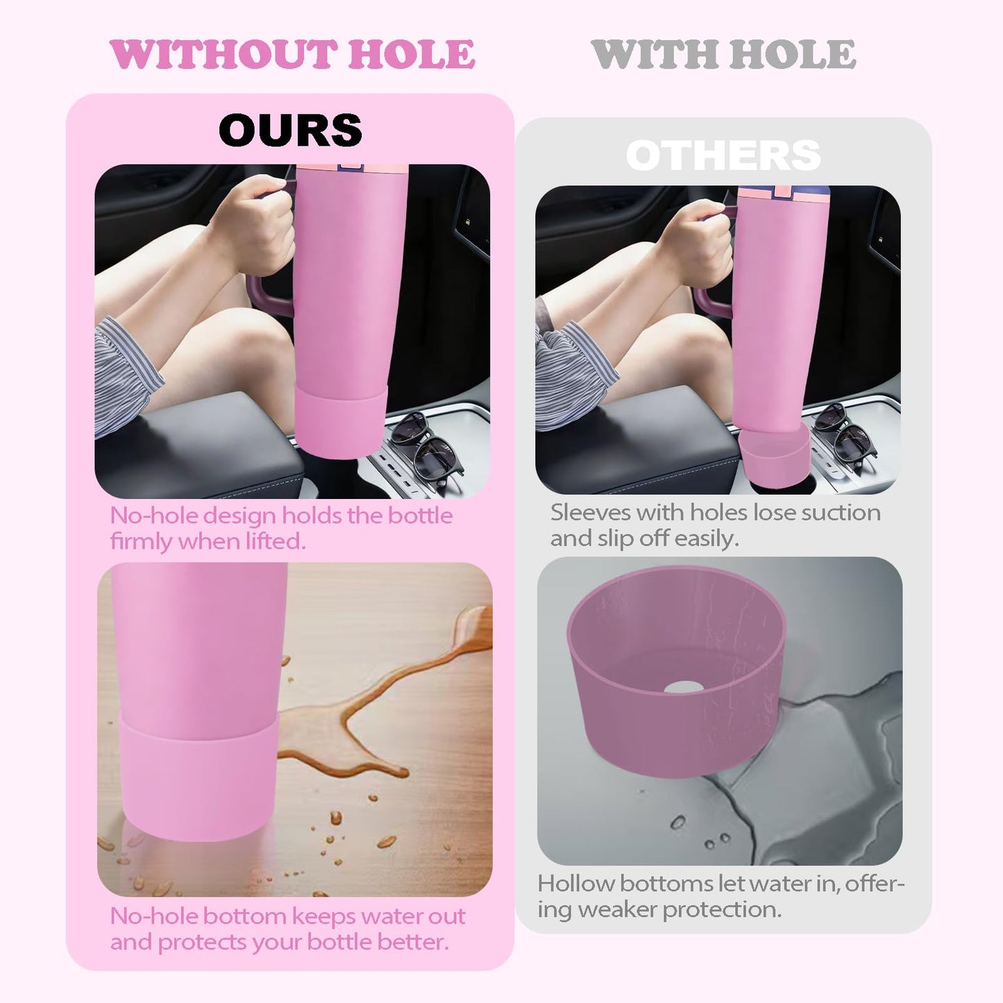 Kaitiaki Silicone Boot for Owala 30oz & 40oz FreeSip Sway Bottles & Tumblers - Non-Slip, Scratch-Resistant, Stability Enhancer, Available in 12 Colors (Pretty in Purple)