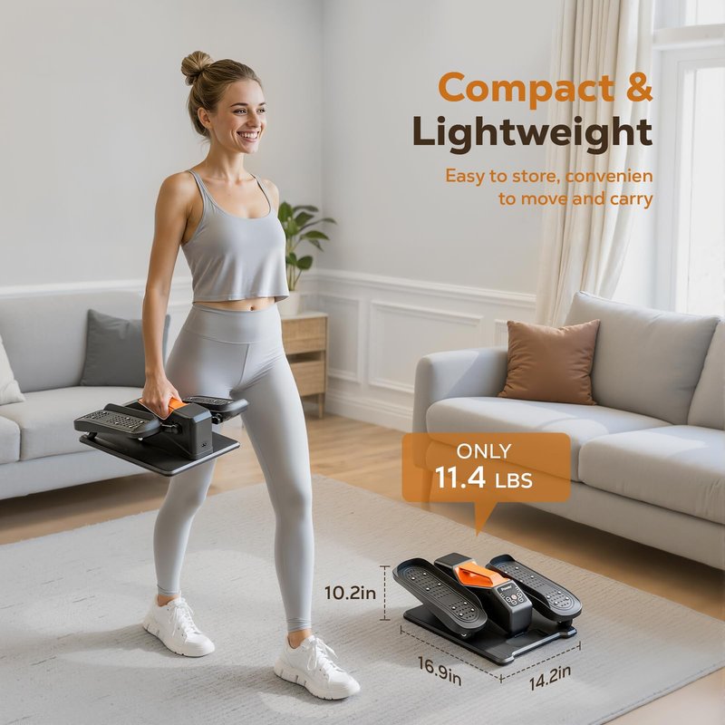Roylvan Under Desk Elliptical Machine, Electric Ellipse Leg Exercise as seen on TV, Quiet Seated Pedal Elliptical for Seniors with Remote Control for Home Office, 12 Adjustable Speeds