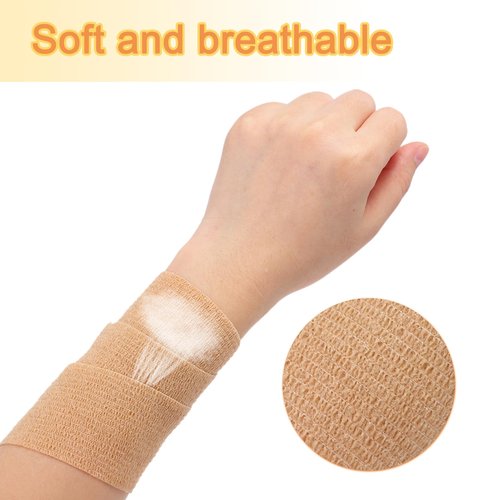 uxcell 12 Rolls Adhesive Elastic Tape Elastic Bandage,2" x 5 Yards Sports Elastic Wrap Flexible Stretch Athletic Wrist Tape for Tennis Racquet Grip Sports Knee Ankle,Navy Blue
