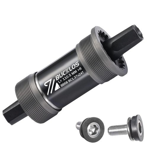 BUCKLOS Bike Square Taper Bottom Bracket - 68/80/90/100/110/120x110.5 113 116 118 122.5 127 140 152 156 166 174mm Bicycle BSA Brackets for Mountain/MTB/Road/Fat Bike/Ebike