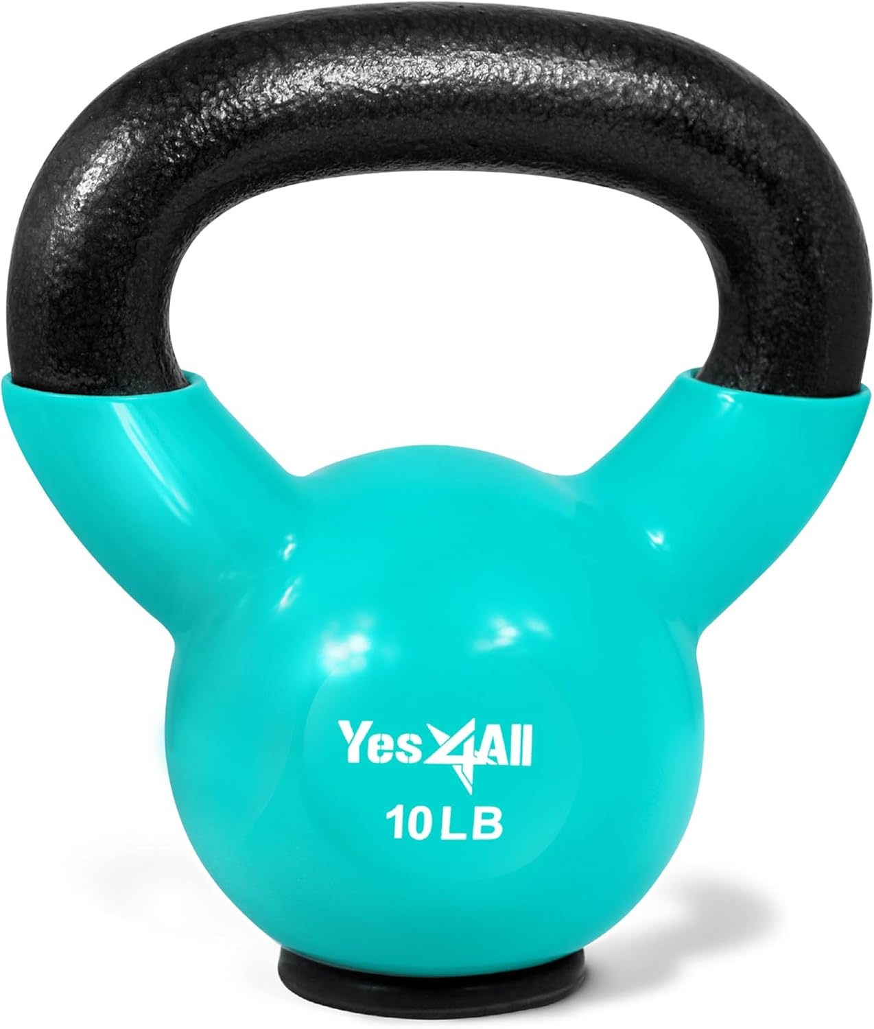 Yes4All Kettlebells - Rubber Base Strength Training Set for Women | Weights 10-65 lbs