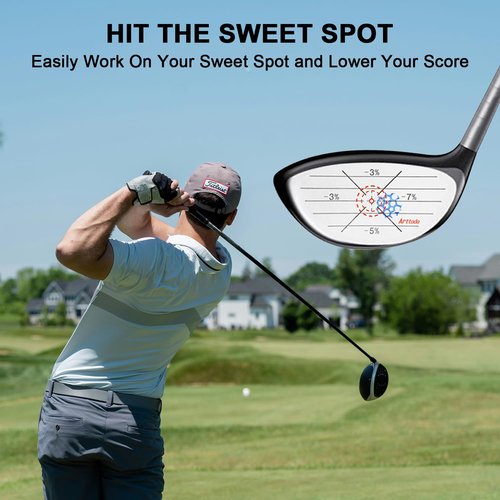 Arttodo Golf Impact Tape, Golf Club Impact Stickers for Iron, Wood, Putter, Improve Golf Swing Accuracy and Distance, Swing Training Aid Impact Labels, Right Hand, 200 PC