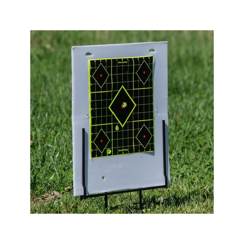 BIRCHWOOD CASEY Shoot-N-C 8" Sight-In Reactive Targets - Highly Visible Instant Feedback Self-Adhesive Shooting Target Stickers with Repair Pasters - 6 Targets, 36 Pasters
