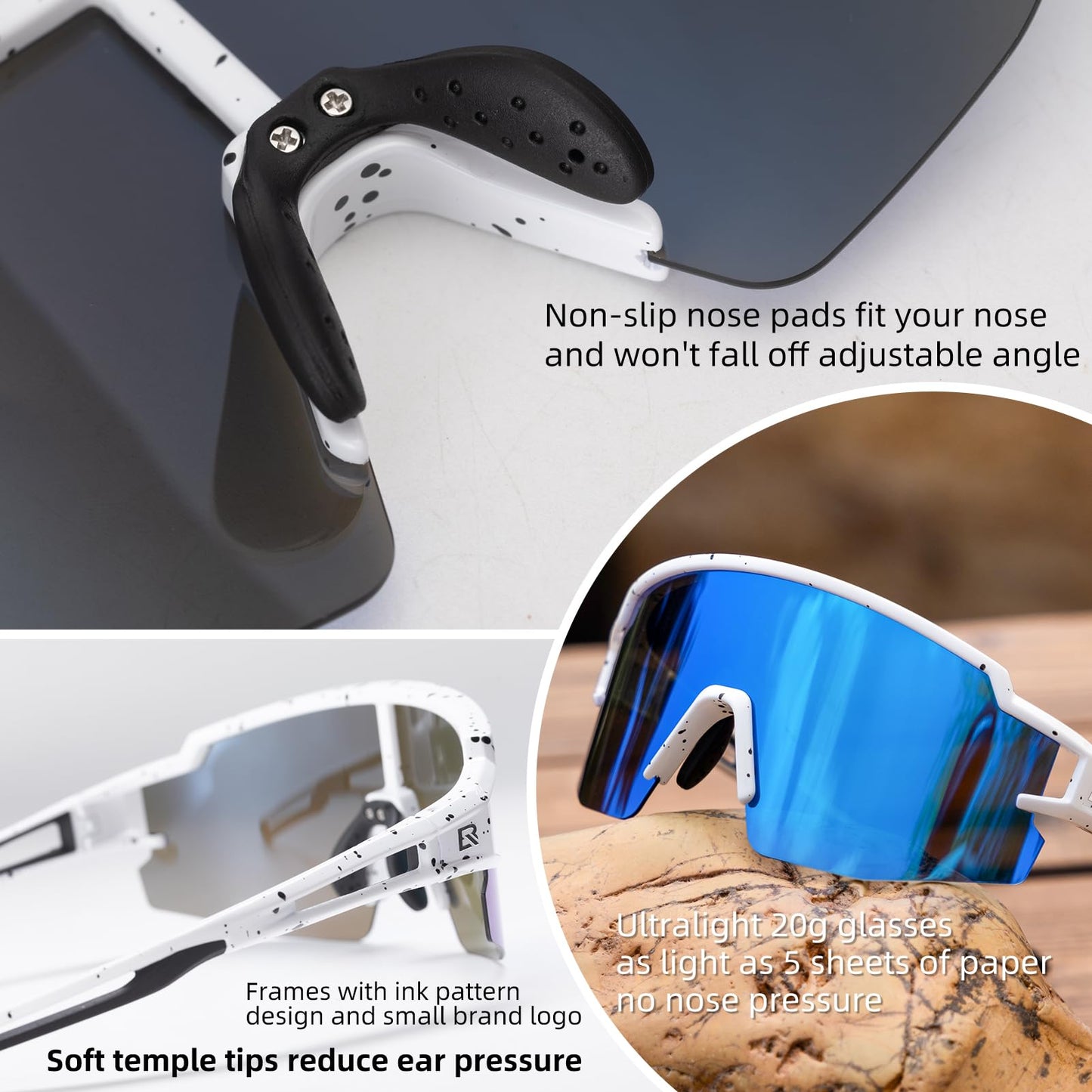 ROCKBROS Polarized Kids Cycling Glasses Youth Kids Baseball Sunglasses UV400 Protection Goggles Girls Boys.