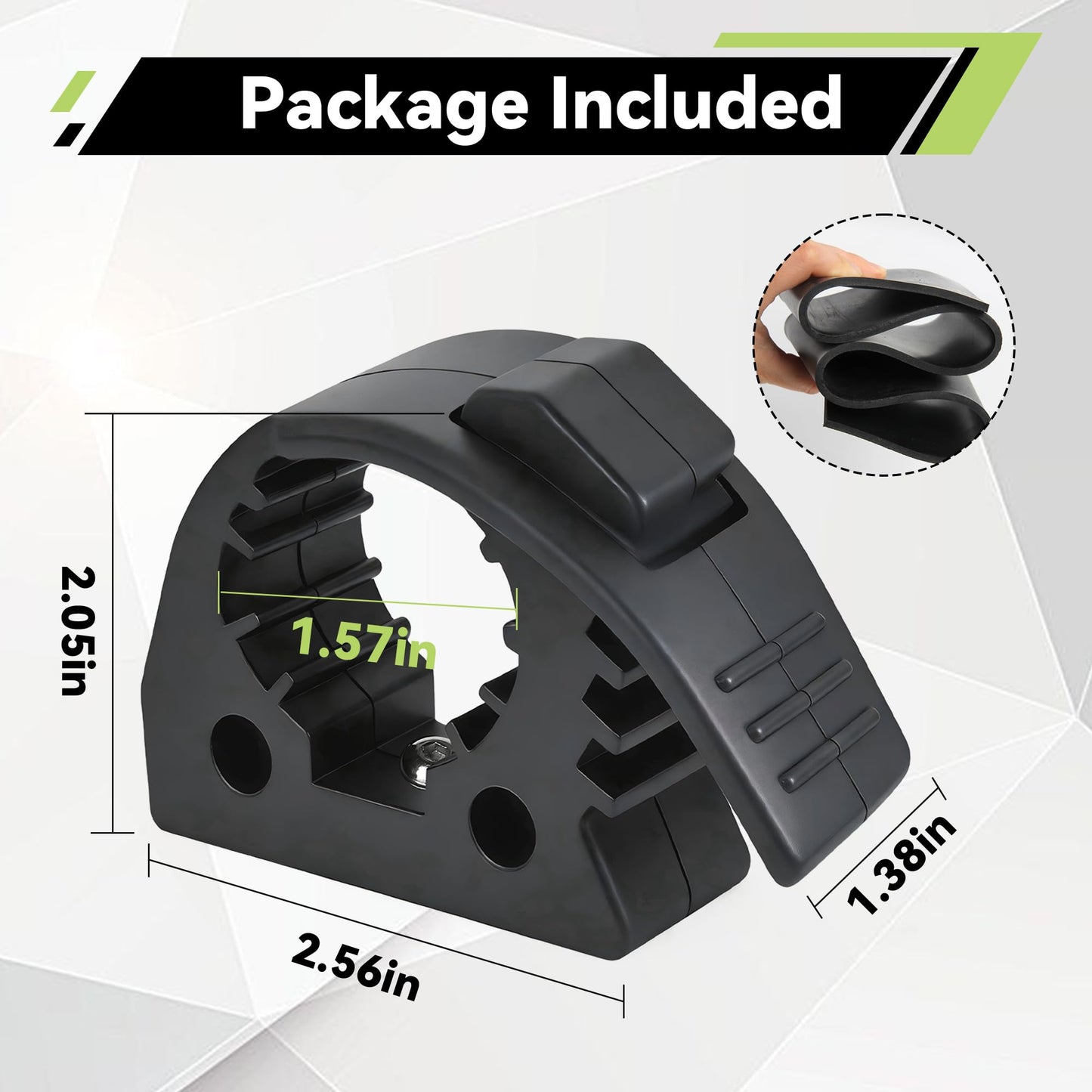 MusixiA Shovel Holder for Truck Quick Release Rubber Clamp Grip Mount Kit Fits for Roof Rack from 1"~1.5" in Diameter Tools and Equipment,Universal for Off-Road Vehicles UTVs ATVs Van Trucks 6Pcs