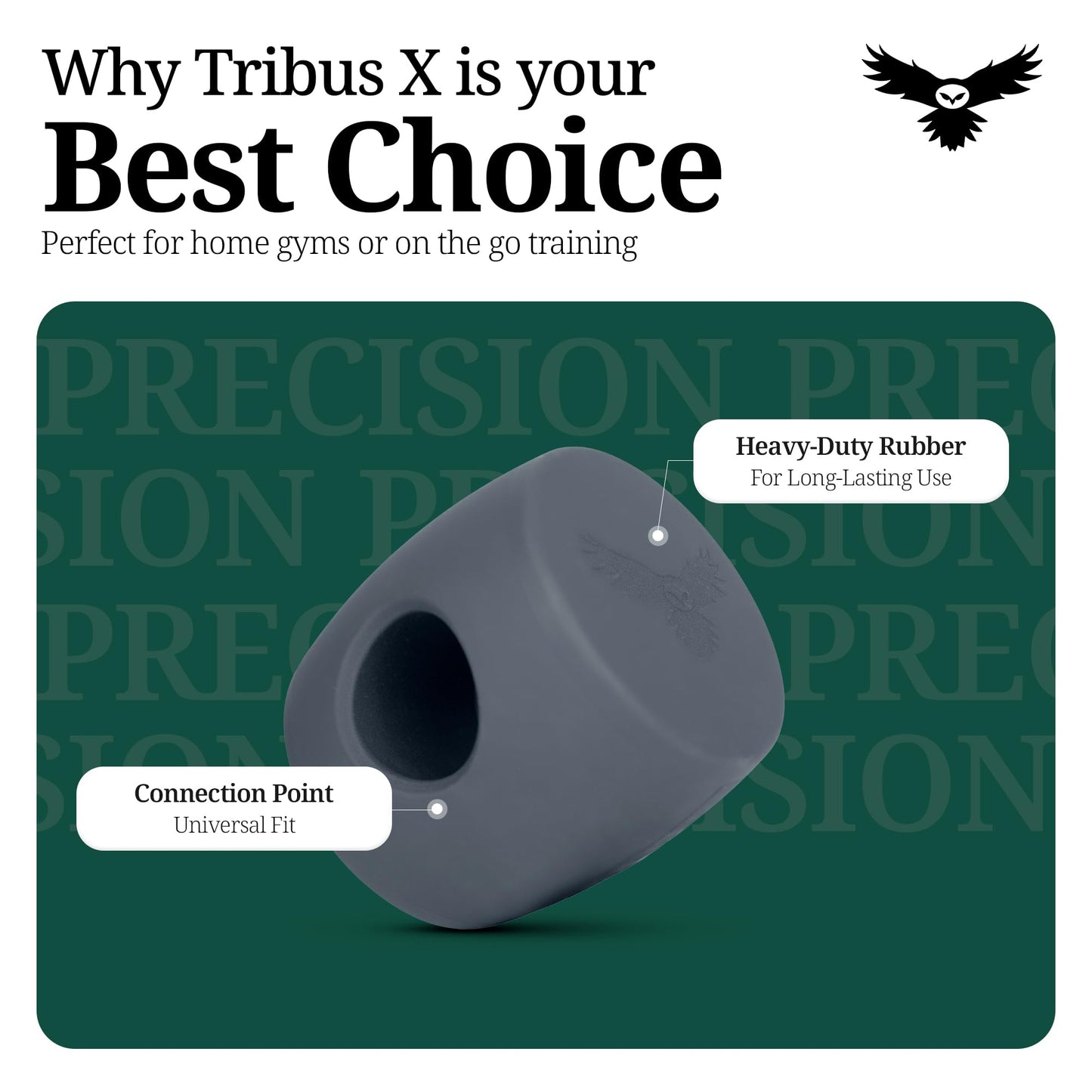 Tribus Grips X Landmine Attachment – Compact Rubber Fits Olympic Bars for Presses, Rows, Squats & Core Training – Portable for Home & Gym Workouts