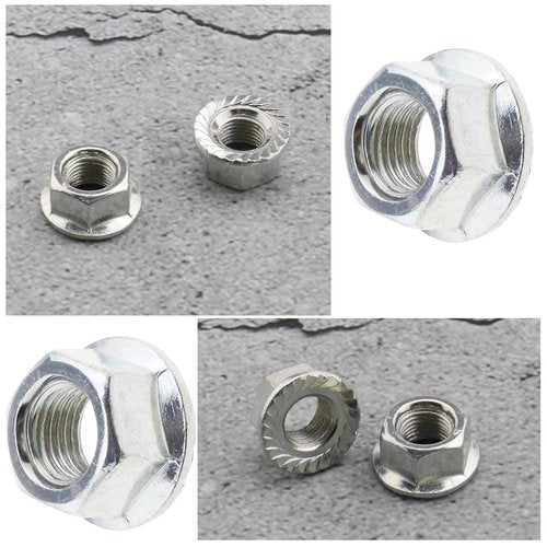 Create idea 8Pcs 3/8" (9.5mm) Bicycle Wheel Axle Track Flange Nuts for Bicycle Front and Rear Wheels Std MTB Hybrid Bikes Kids Bikes Bicycle Wheels Accessories Alloy