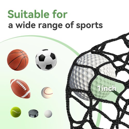 Golf Net - 10x30ft Driving Net for Backyard & Garage, Heavy Duty Nylon Netting