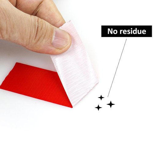 BOMEI PACK Heavy-Duty Waterproof Duct Tape - 1 Inch x 60 Yards, No Residue, Tear by Hand (Red)