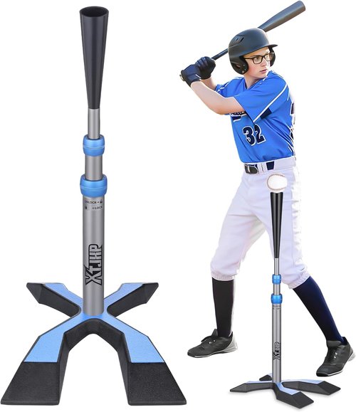 Baseball Tee - Adjustable Batting Tee with 5.8 LB Base | Height 24"-45" for Training