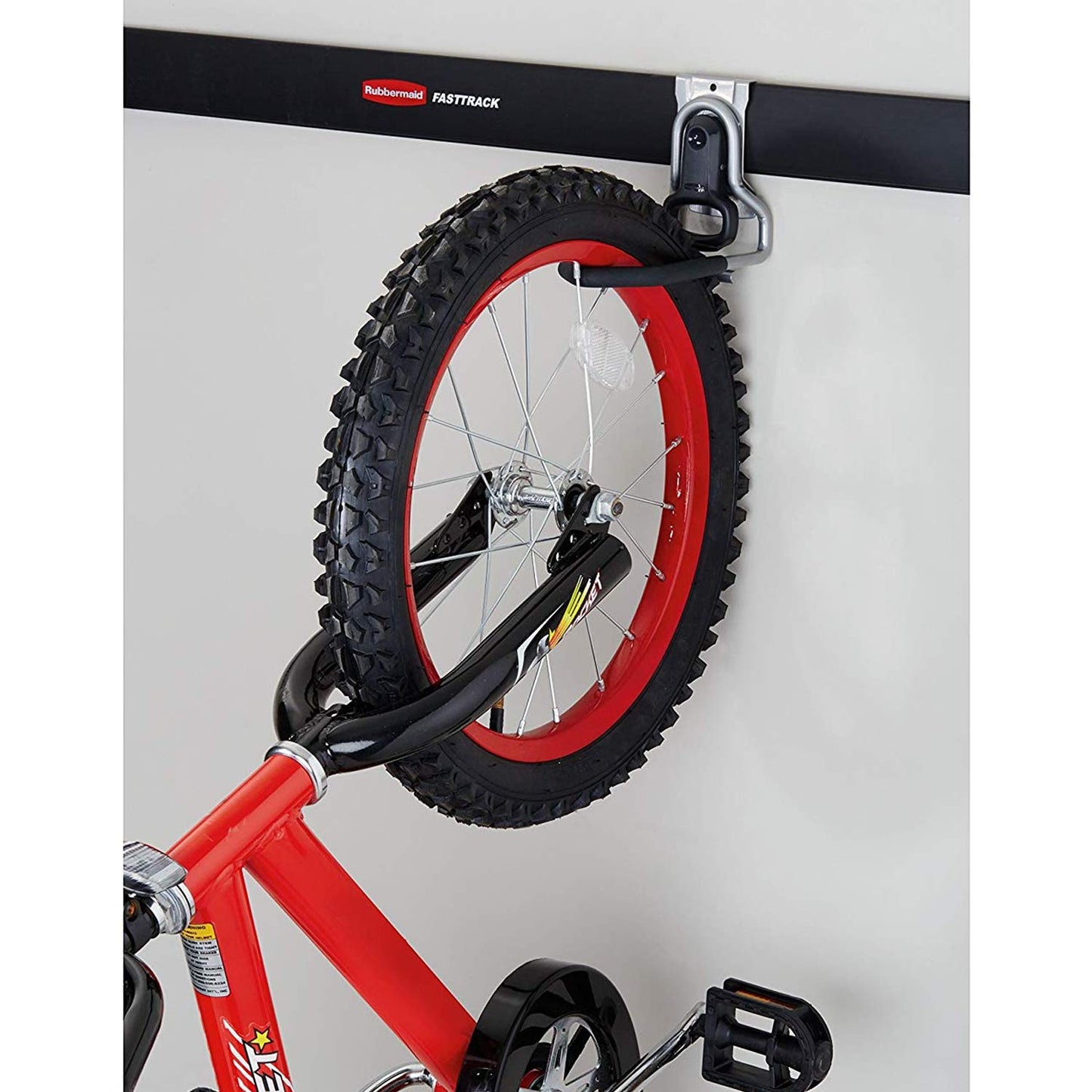 Rubbermaid Heavy Duty Universal Vertical Fasttrack Hanging Wall Mount Bike Hook Garage Storage Organizer (6 Pack)