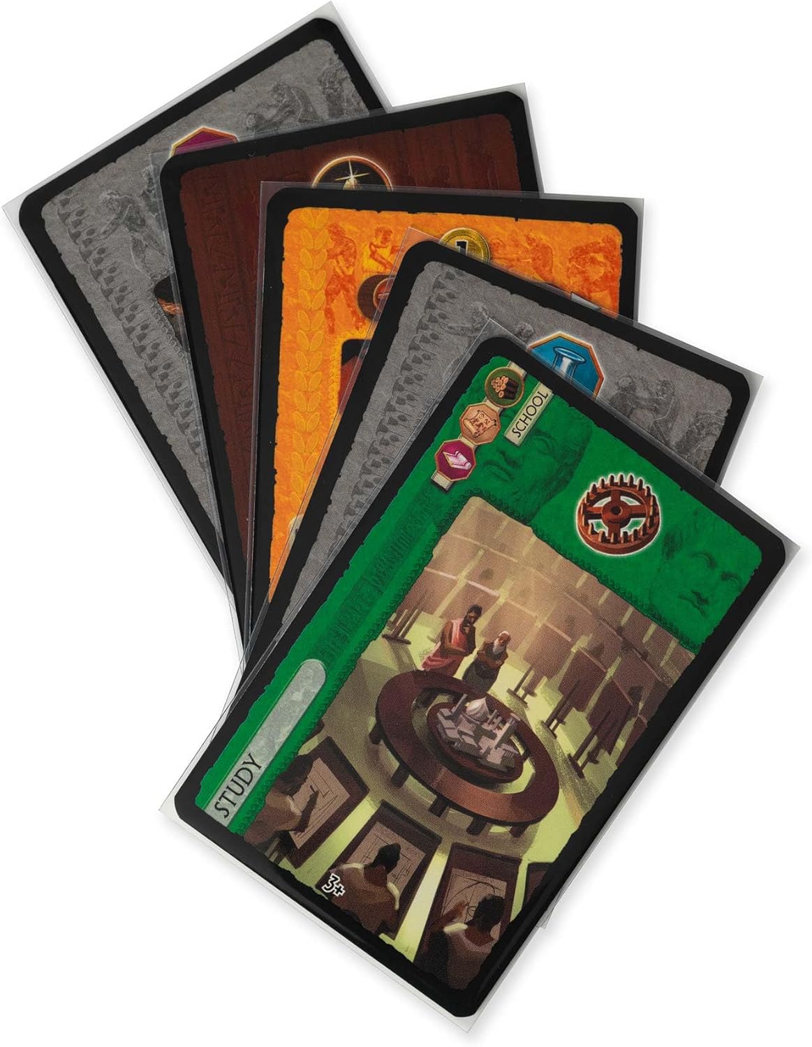 Vault X Extra Large Board Game Sleeves - Premium Clear Protection for 7 Wonders | 67 x 102mm (80 Pack)
