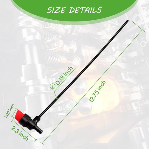 10L0L Golf Cart Fuel Siphon Pickup Tube for Club Car DS 1992-up, Precedent 2005-2008 Gas, with Shut Off Valve, OEM 1018969-01, 101896901, 6725, 8969