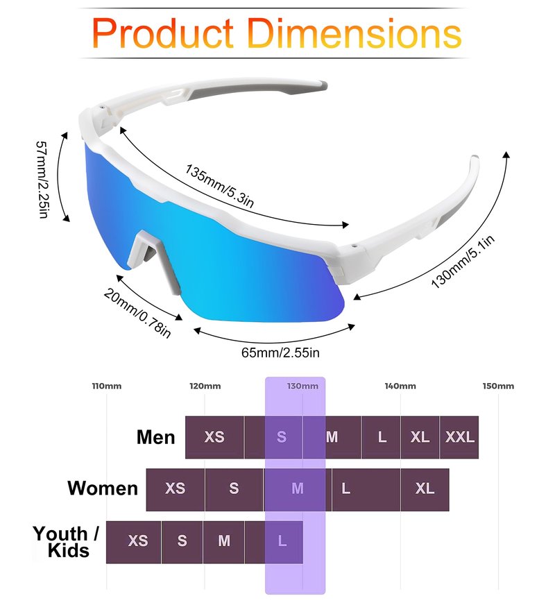 FEISEDY Polarized Youth Sports Sunglasses Teens Cycling Sunglasses TR90 Frame Kids Sport Baseball Glasses for Boys Girls Age8-16 B0032