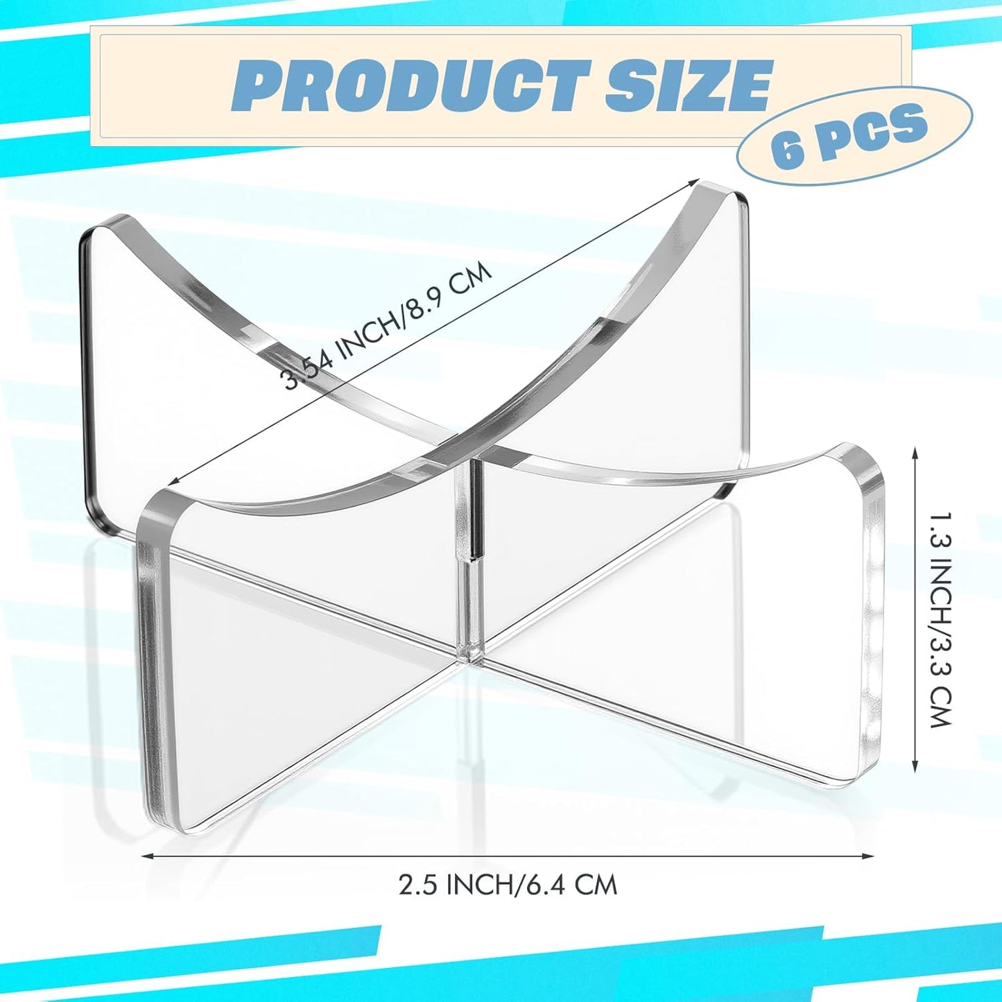 Mudder Acrylic Ball Stand - Clear Display Holder for Basketball, Soccer & More | 3.54 x 1.3 Inch