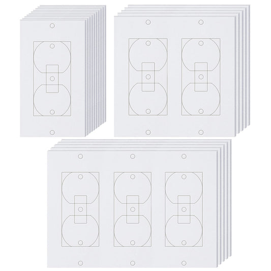 Wakhow 40 Pcs Wall Insulation Outlet Insulators Draft Sealers, 40 Pack Electrical Outlet Insulation Pads, EVA Foam Gasket for Wall, Light, Switch Socket Cover Compatible with Duplex Toggle Rocker