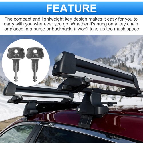 Hugexpen N173 Key Replacement for Thule Rack Core, Key Cylinder for Bike Rack Lock, Roof Cargo Lock, Roof Rack Locks, Cross Bars, Towers, Ski Rack Etc