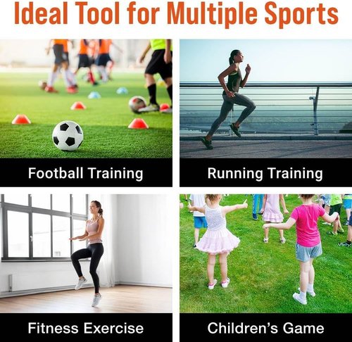 Japard Hex Agility Rings - Speed Training & Footwork Drills | Includes Carrying Bag