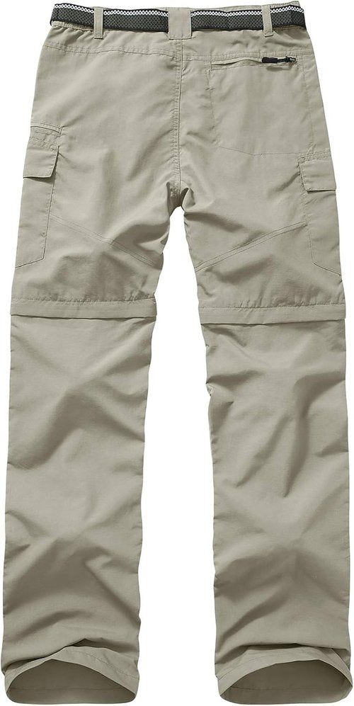 Jessie Kidden Men's Quick-Dry Convertible Hiking Pants - Lightweight Travel & Fishing | 32 Light Apricot