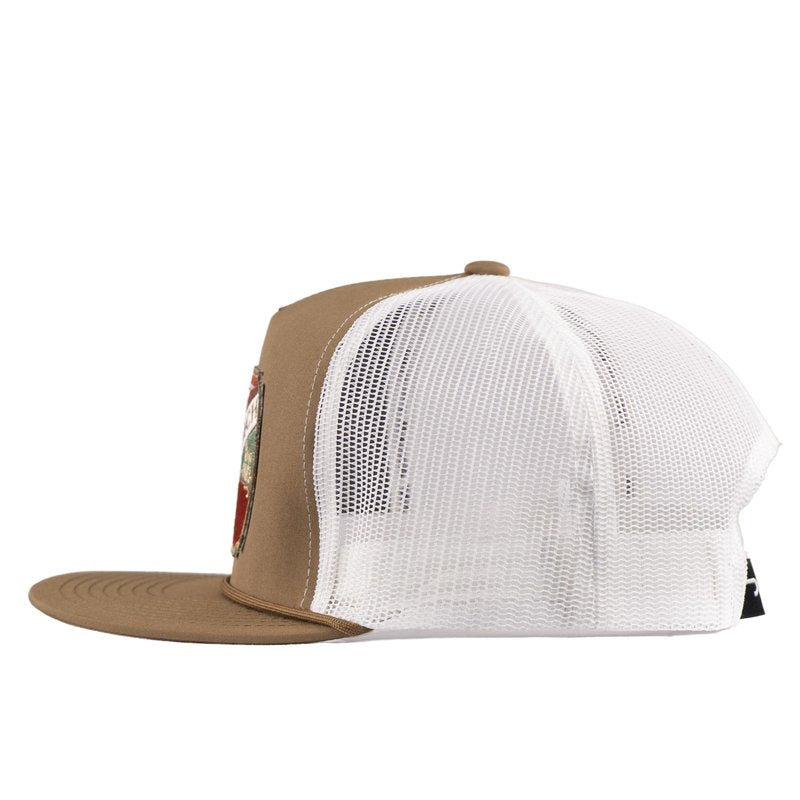 Lazy J Ranch Coyote Brown & White Desert Show Time Classic Rope Trucker Hat - Adjustable Unisex Country Hats, Vintage Trucker Hat, Rope Hat