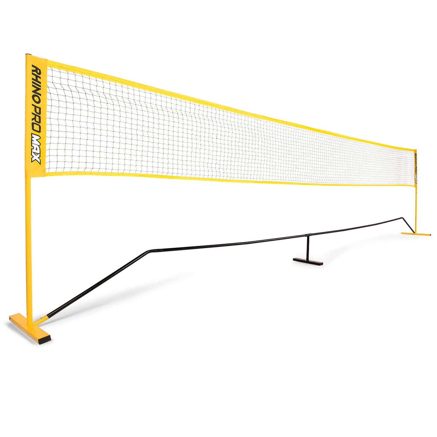 Champion Sports RHINO Port-A-Net Set – 10' Adjustable Racquet Sport Net with Carry Bag, Portable Steel Frame Net System for Pickleball, Tennis, Badminton & Volleyball - 33" to 66" Height